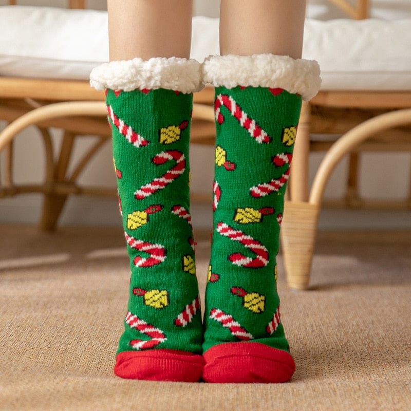 My Socks Vert Sucre d'Orge / Unique Grosses Chaussettes De Noël