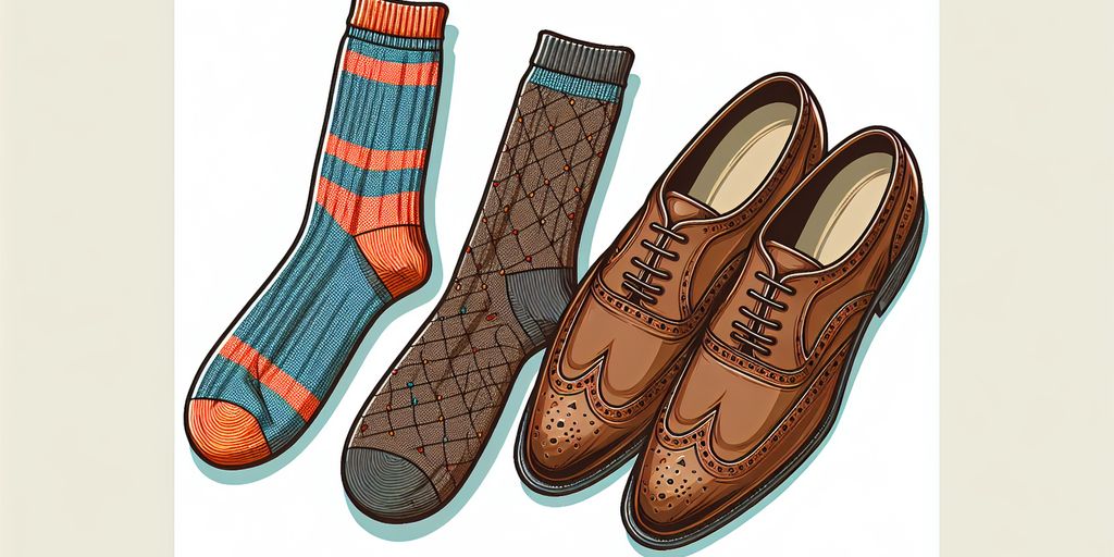 socks and brown shoes