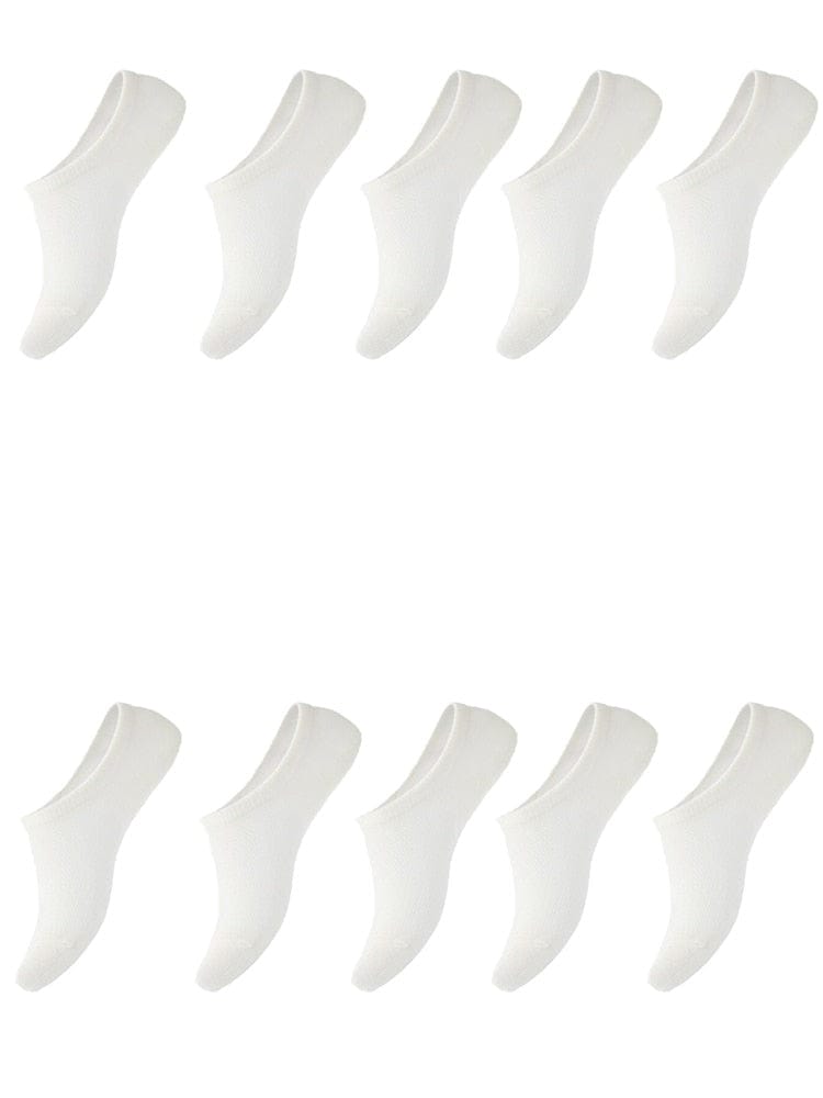 My Socks 10 Paires - Blanc / 41-47 Chaussettes Basses Homme Grande Taille
