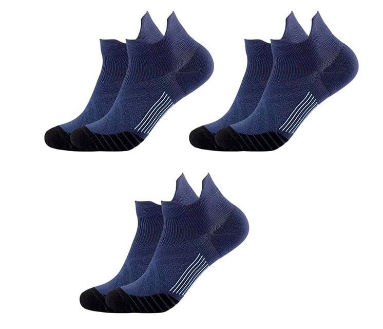 My Socks 3 Paires - Bleu Marine / 34-39 Chaussettes Basse De Contention