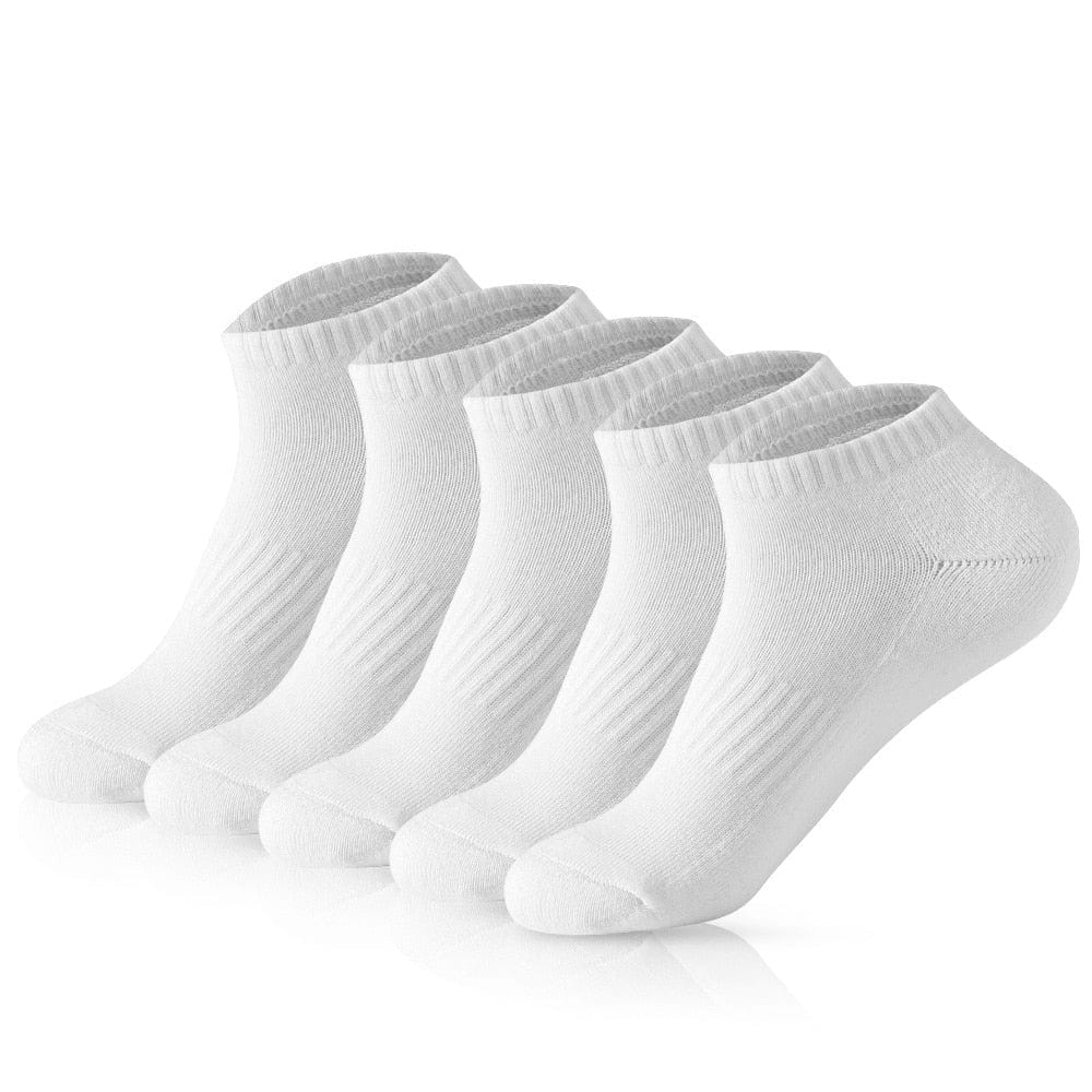 My Socks 40-45 / 5 Paires Blanches Chaussettes Basses Homme Blanche
