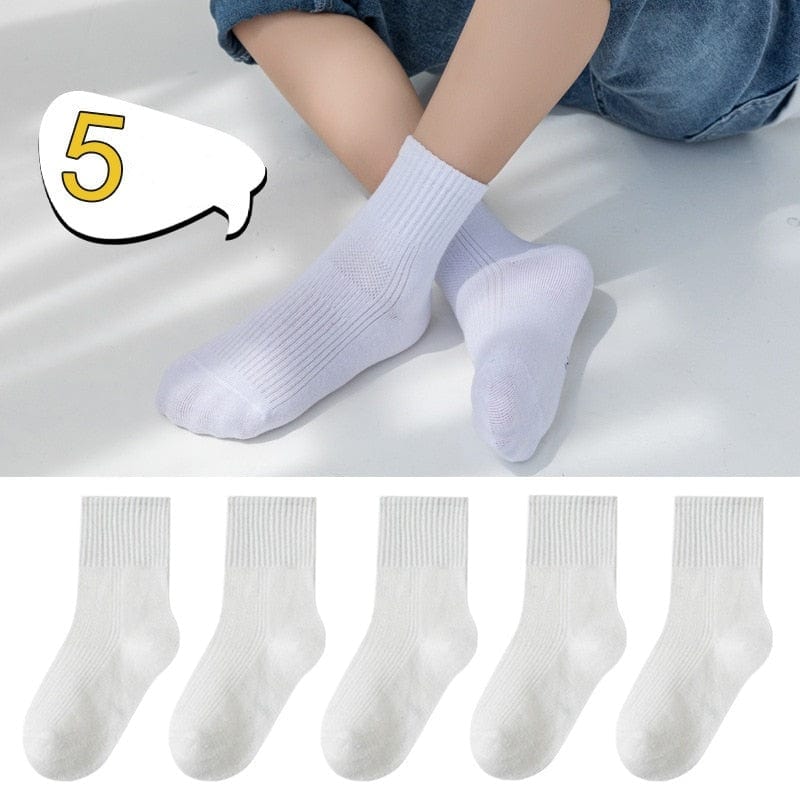My Socks 5 Paires - Blanc / 6 à 8 ans Chaussette Haute Garçon