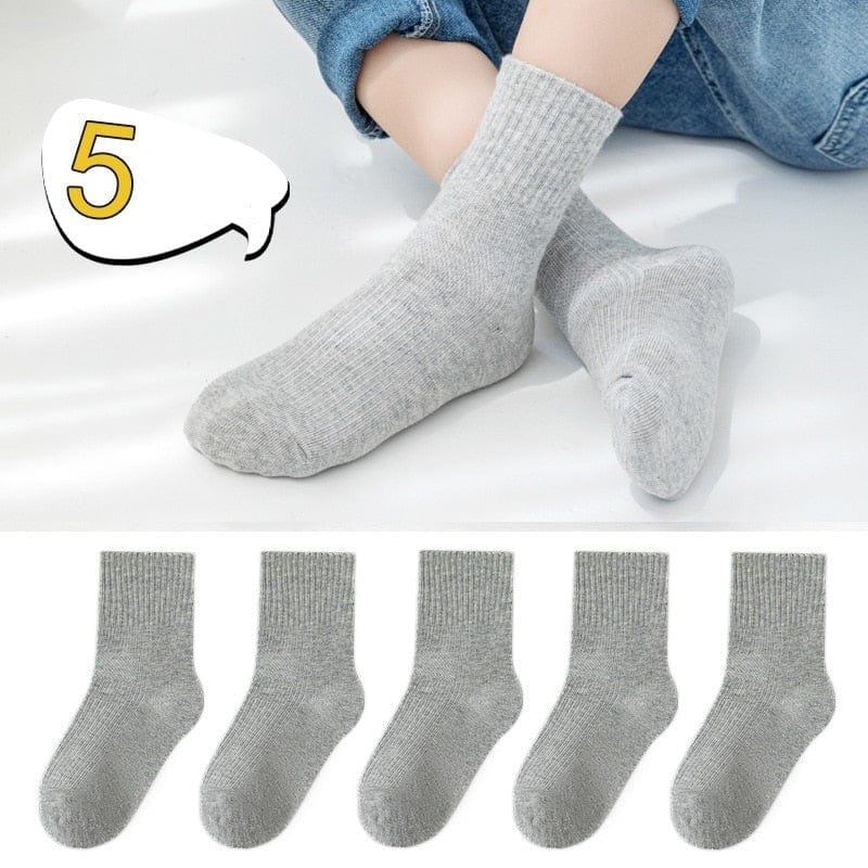 My Socks 5 Paires - Gris / 6 à 8 ans Chaussette Haute Garçon