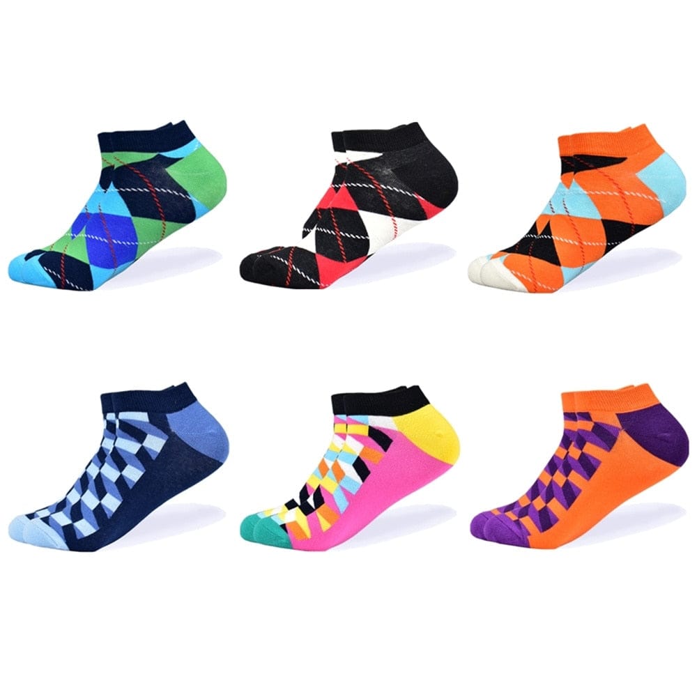 My Socks 6 Paires - A / 39-45 Chaussettes Basses Fantaisie Homme