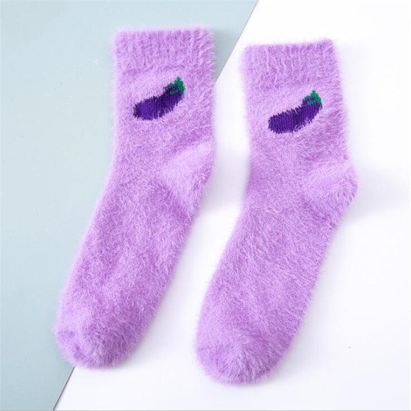 My Socks Aubergine / 35-39 Chaussettes Fruits Multicores