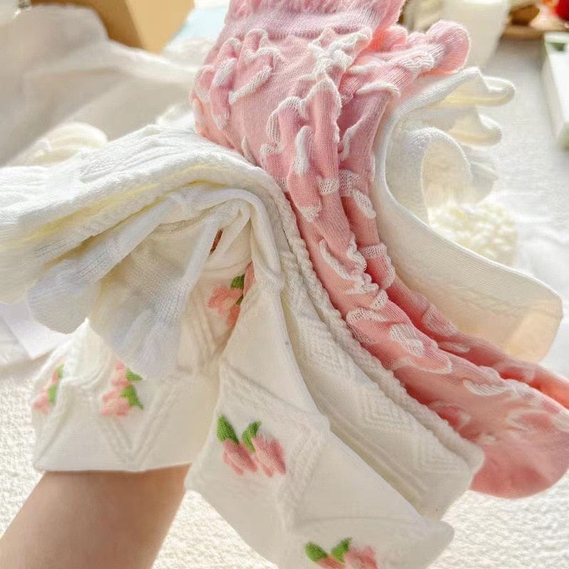 My Socks Blanc / 35-39 Chaussettes Étudiante Japonaise