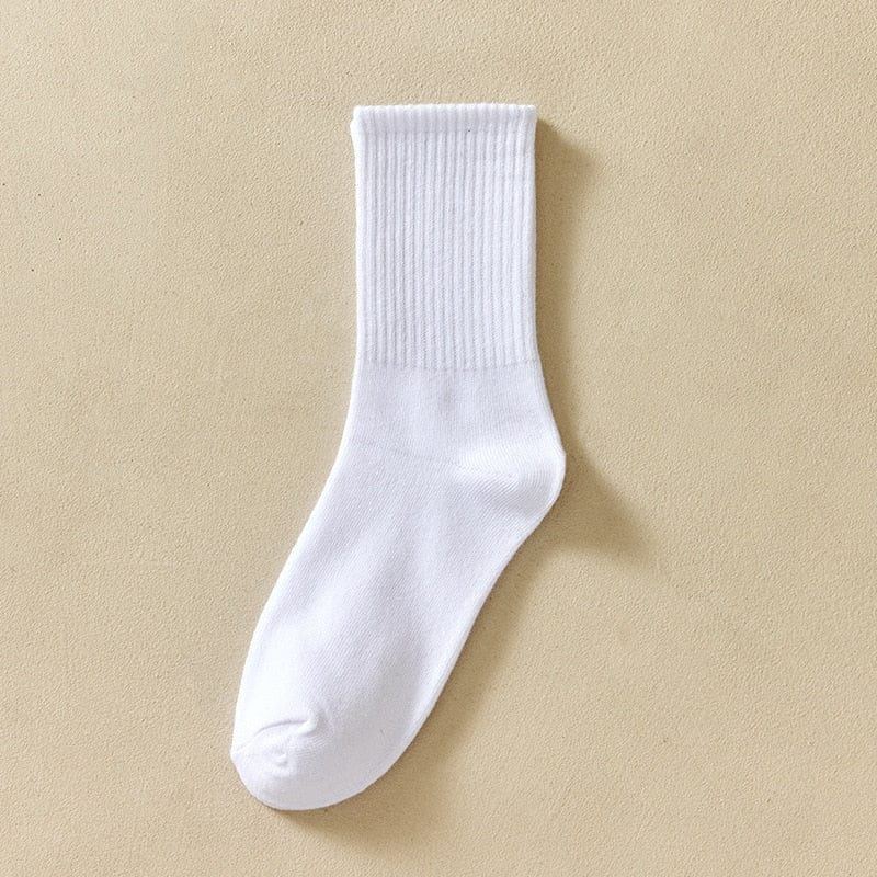 My Socks Blanc / 35-39 Chaussettes Mi-Hautes Femme