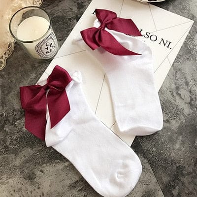 My Socks Blanc / 35-42 Chaussette Basse Avec Noeud
