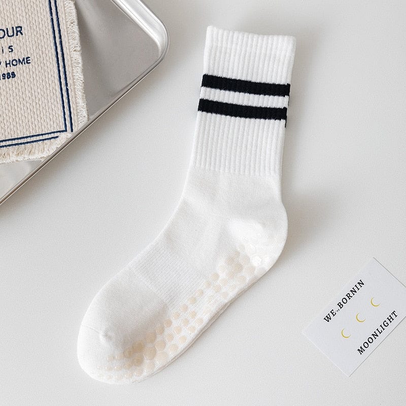 My Socks Blanc / 36-42 Chaussettes Antidérapantes Femme Sport