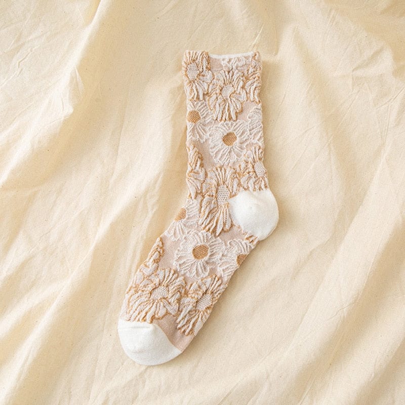 My Socks Blanc / 37-39 Chaussettes Japonaises Harajuku