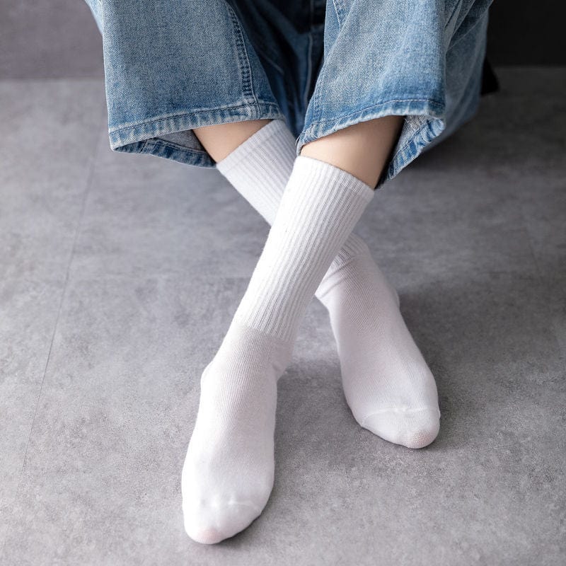 My Socks Blanc / 40-45 Chaussette Blanche Haute Homme