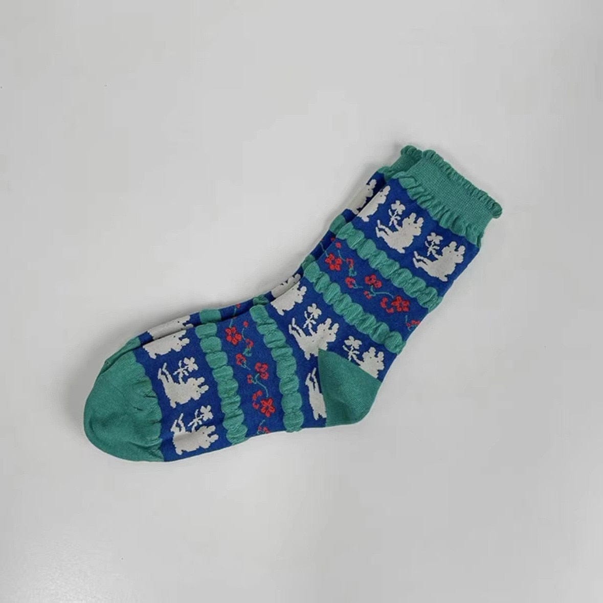 My Socks Bleu / 37-39 Chaussettes Japonaises Style