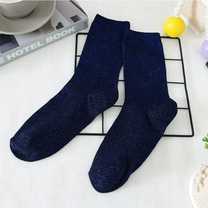My Socks Bleu Marine / 35-42 Chaussettes Paillettes Femme