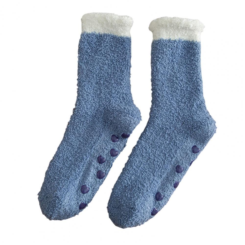 My Socks Bleu / Unique Chaussette Chaude Antidérapante
