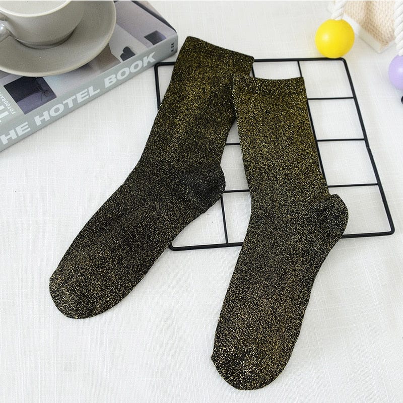 My Socks Doré / 35-42 Chaussettes Paillettes Femme