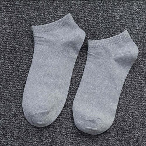 My Socks Gris / 34-39 Chaussettes Basses Paillettes
