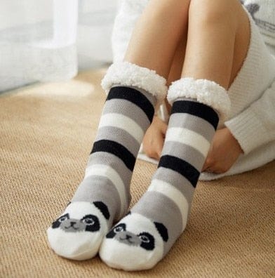 My Socks Gris / 35-39 Chaussettes d'Intérieur Antidérapantes Femme