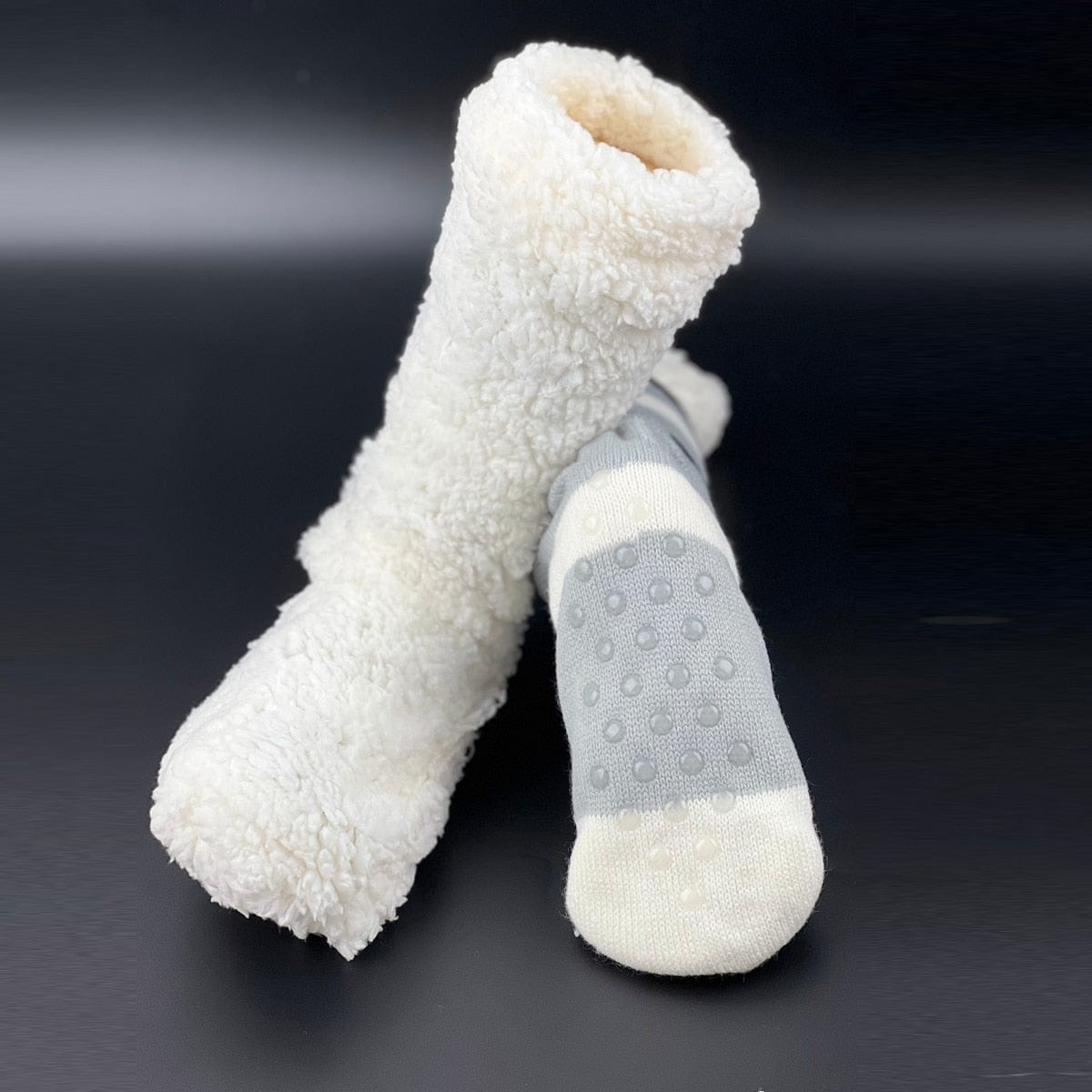 My Socks Gris / 35-39 Chaussettes d'Intérieur Antidérapantes Femme