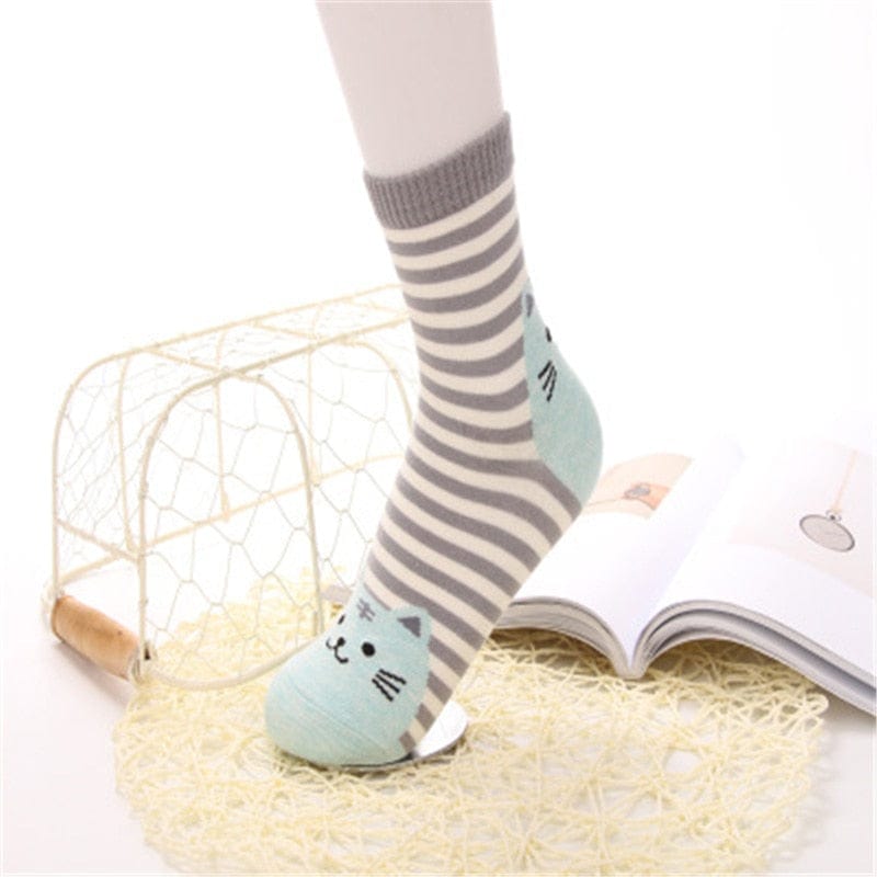 My Socks Gris / 35-42 Chaussette Chat Femme