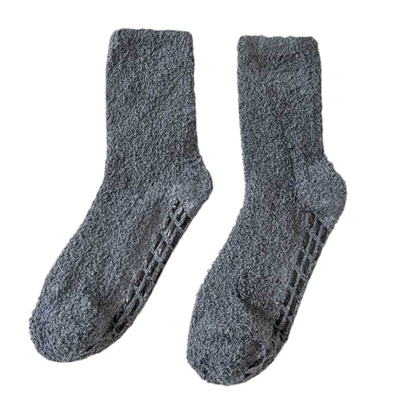 My Socks Gris Foncé / 39-45 Chaussettes Chaudes Antidérapantes Homme