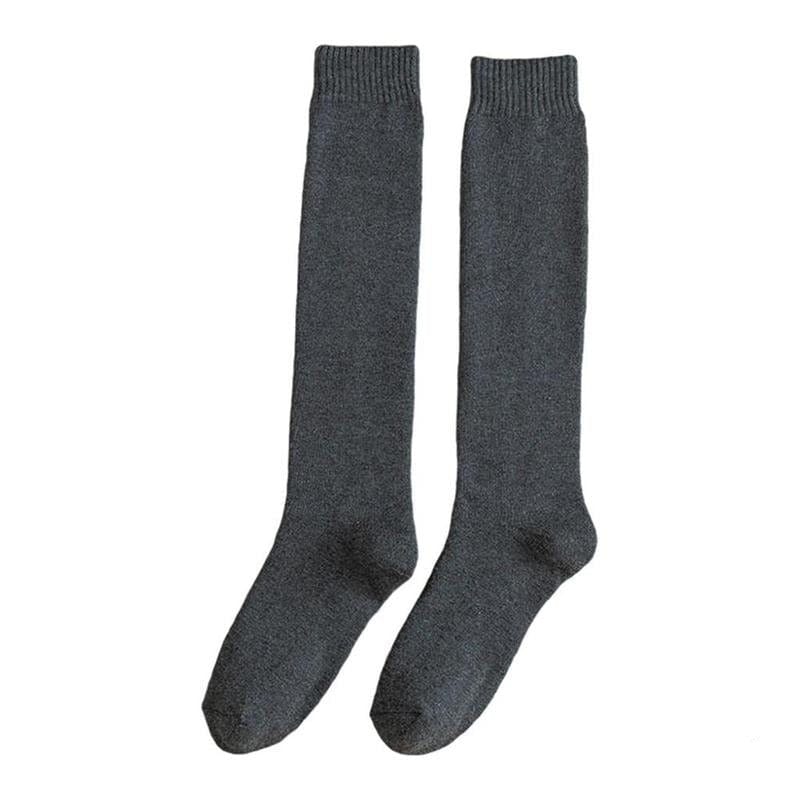 My Socks Gris Foncé / 39-45 Chaussettes Hautes Homme Laine