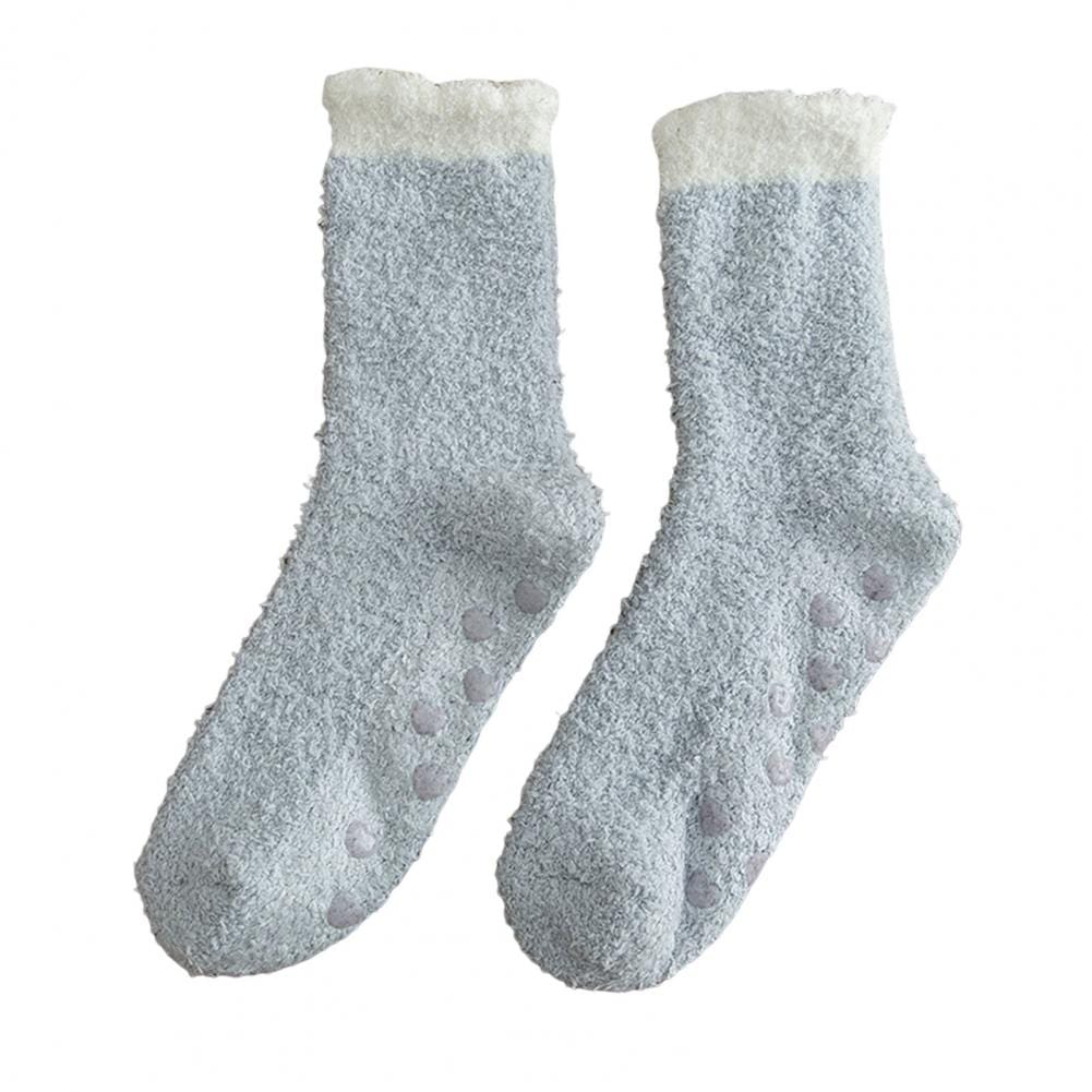My Socks Gris / Unique Chaussette Chaude Antidérapante