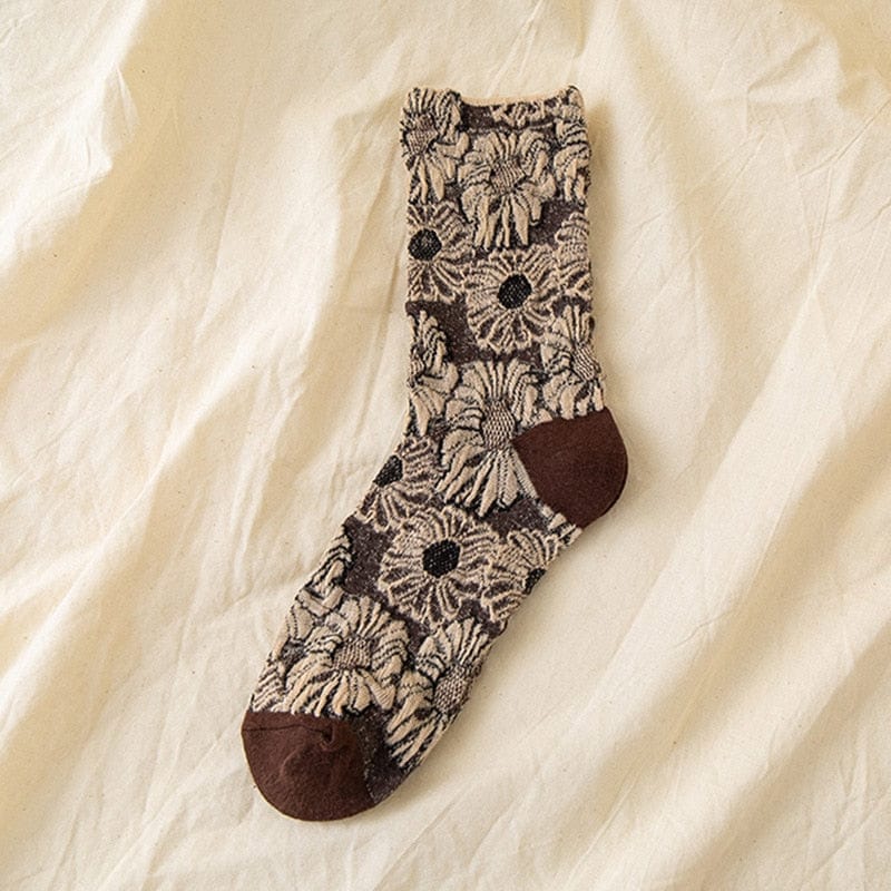 My Socks Marron / 37-39 Chaussettes Japonaises Harajuku