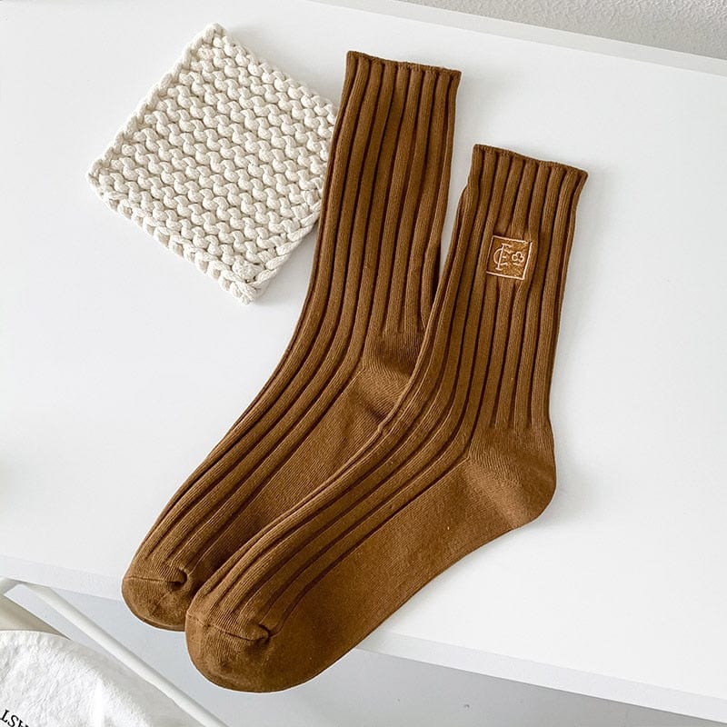 My Socks Marron / Unique Chaussette Mi-Haute
