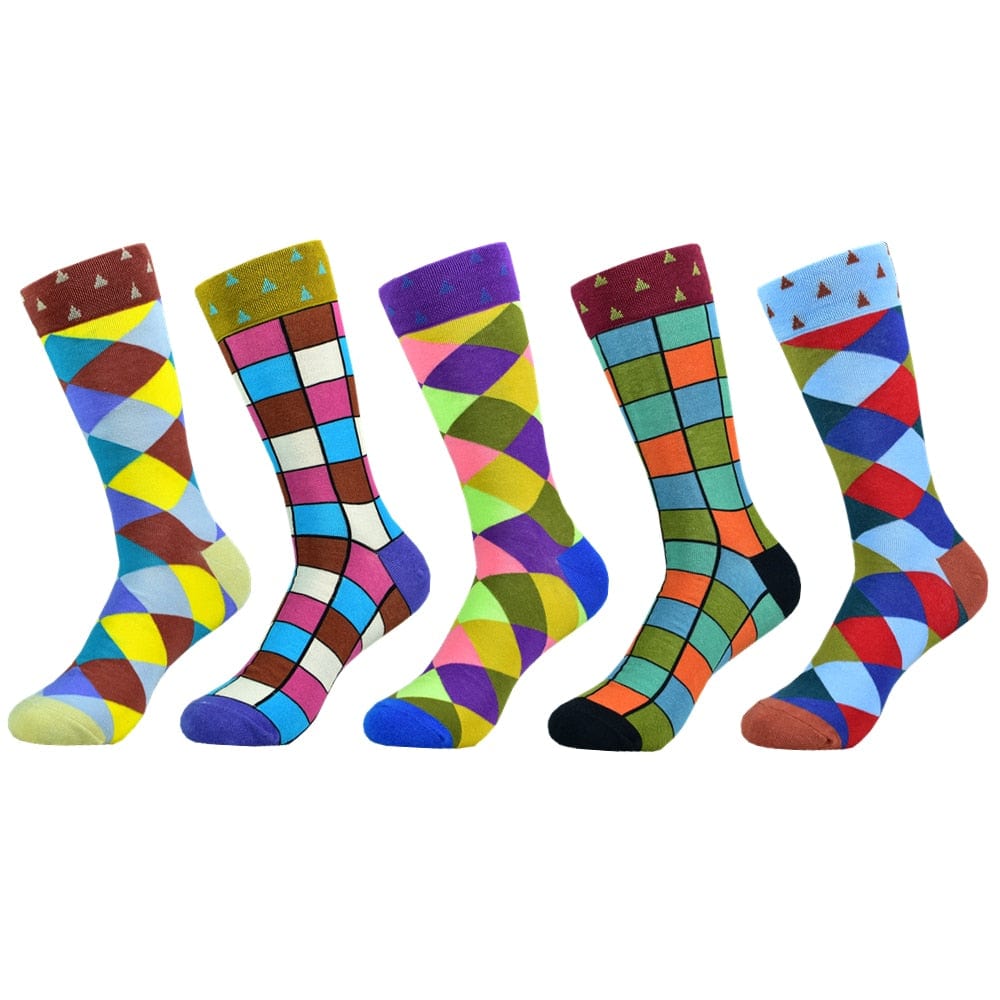My Socks Multicolore 1 / 5 Paires / 42-47 Chaussettes De Couleur Fantaisie Homme