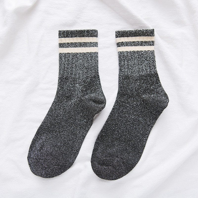 My Socks Noir / 37-42 Chaussettes Pailletées Femme