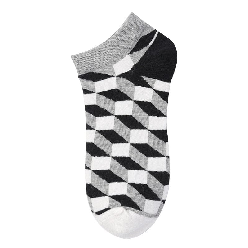 My Socks Noir & Blanc / 39-43 Chaussette Basse Motif