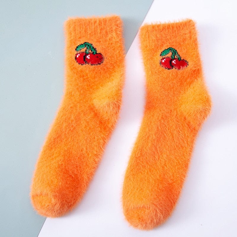 My Socks Orange / 34-42 Chaussettes Cachemire Femme Fantaisie