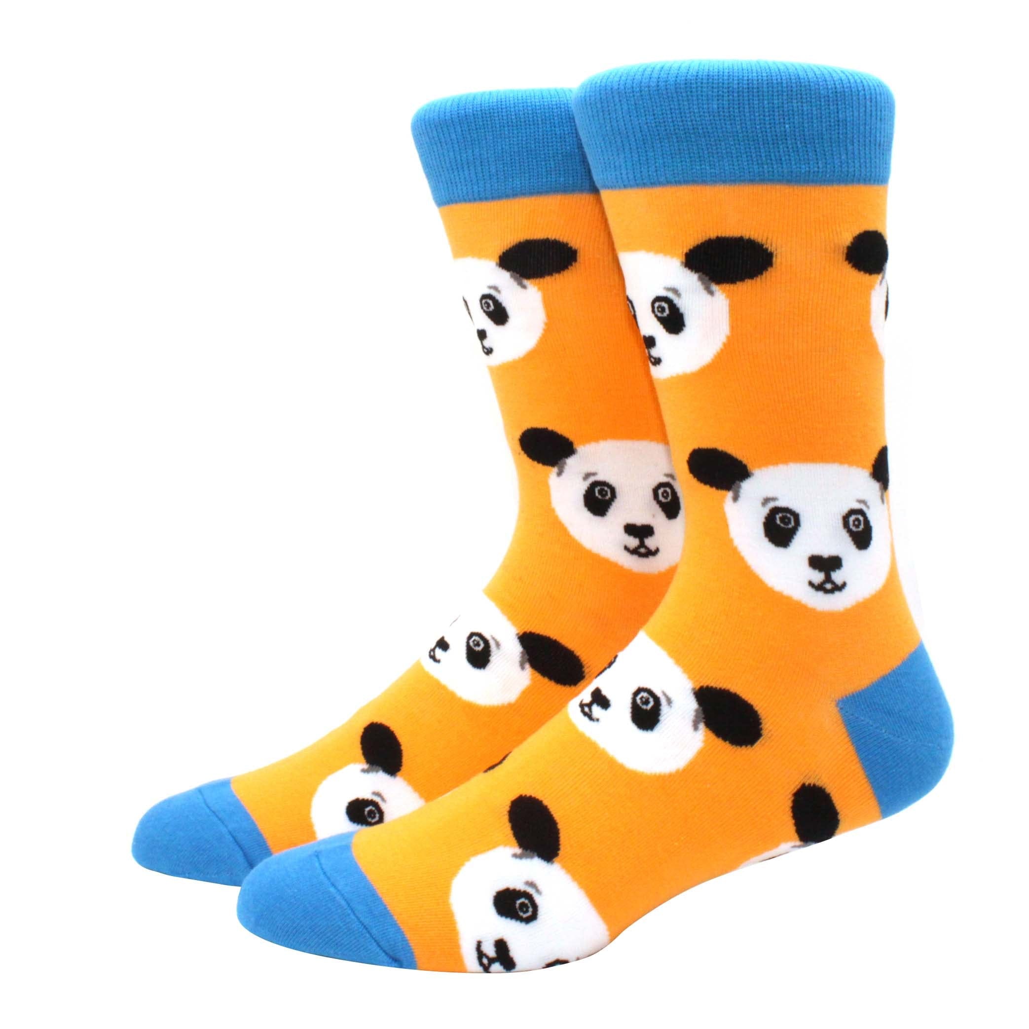 My Socks Orange & Bleu / Tête De Panda / 39-45 Chaussettes Panda - Tête de Panda