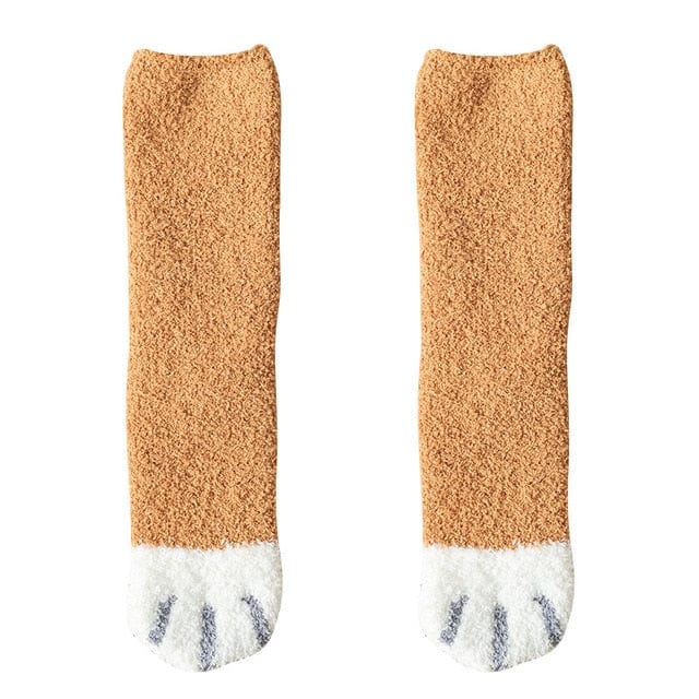 My Socks Orange Clair / 34-40 Chaussette Hiver Chat
