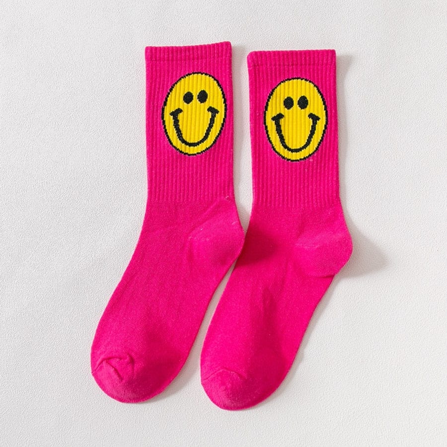 My Socks Rose / 35-42 Chaussette Fantaisie Emoji