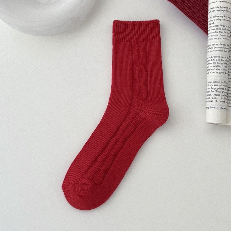 My Socks Rouge / Style 2 / Unique Chaussettes Chauffantes Noël