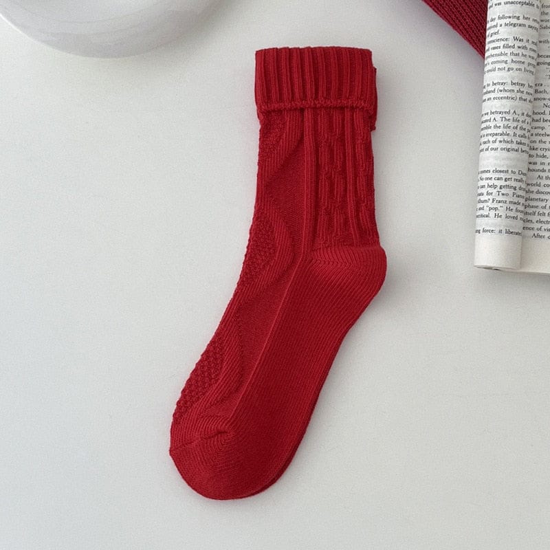 My Socks Rouge / Style 3 / Unique Chaussettes Chauffantes Noël