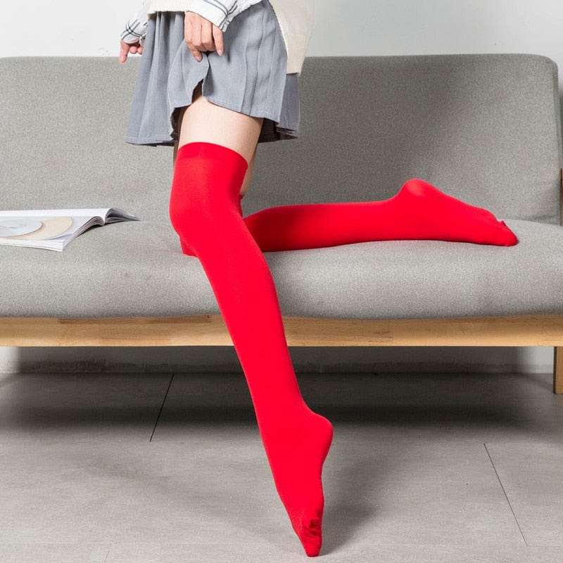 My Socks Rouge / Unique Chaussette Haute Rouge