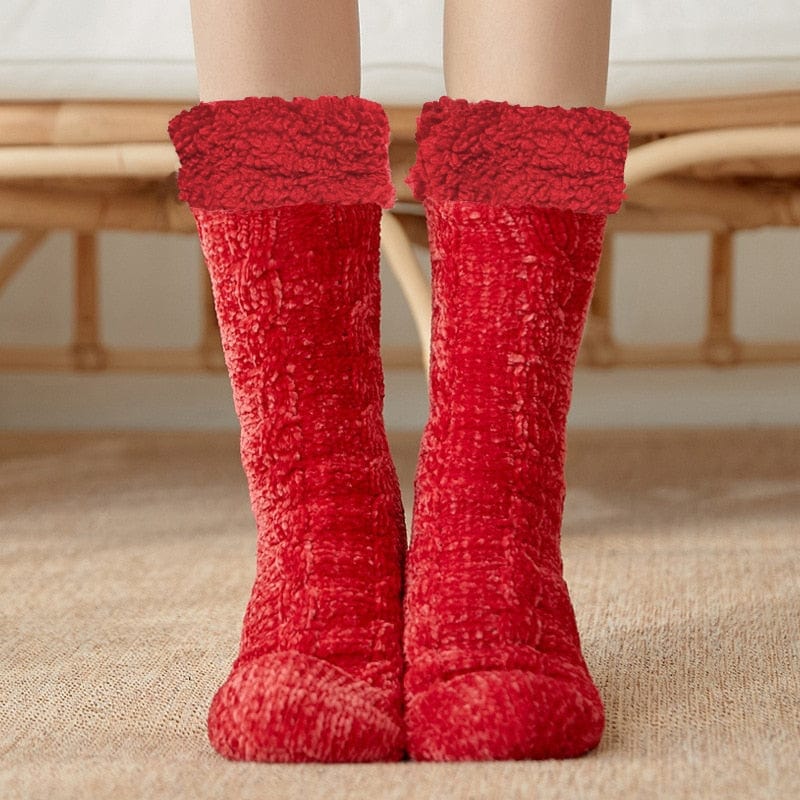 My Socks Rouge / Unique Chaussettes Chauffantes Maison