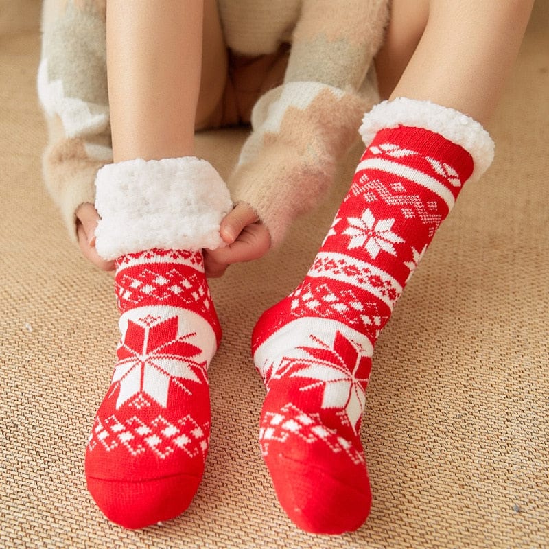 My Socks Rouge / Unique Grosse Chaussettes De Noël Femme