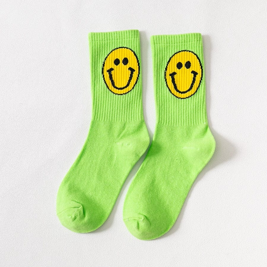 My Socks Vert / 35-42 Chaussette Fantaisie Emoji