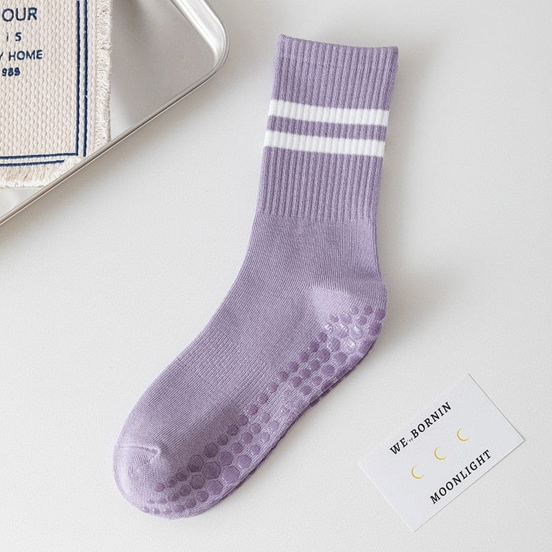 My Socks Violet / 36-42 Chaussettes Antidérapantes Femme Sport