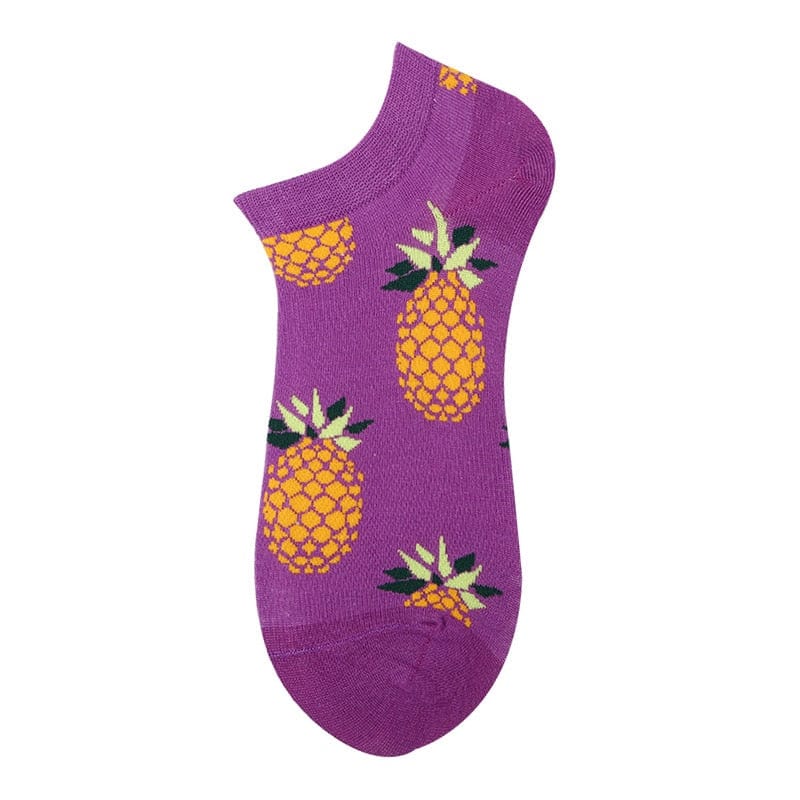 My Socks Violet / 39-43 Chaussettes Basses Ananas