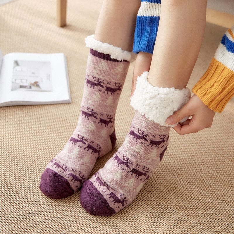 My Socks Violet / Unique Grosse Chaussettes De Noël Femme