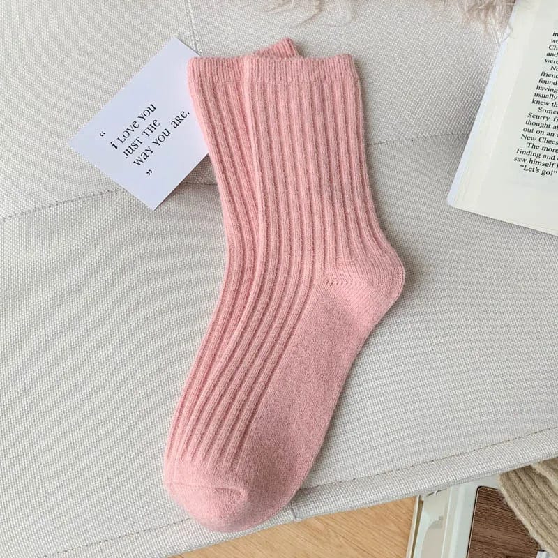 MySocks Chaussettes Rose / 35-40 Cachemire Chaussette