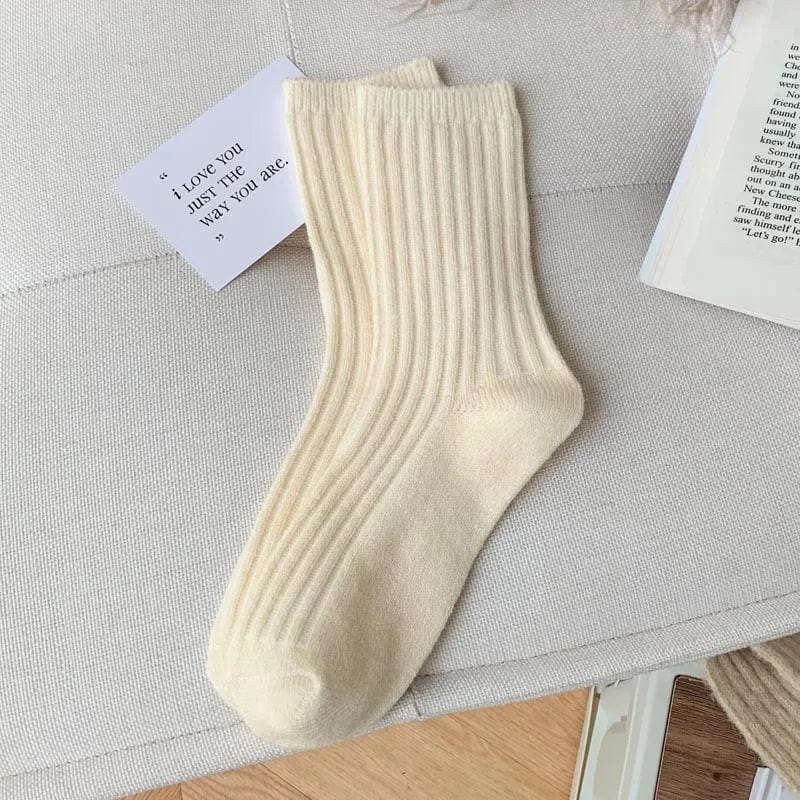 MySocks Chaussettes Beige / 35-40 Cachemire Chaussette