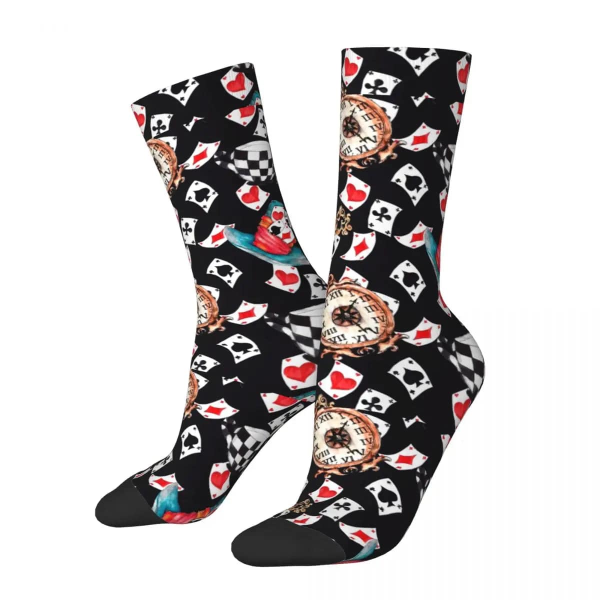 MySocks Chaussettes Poker / Unique Chaussette Alice Au Pays Des Merveilles