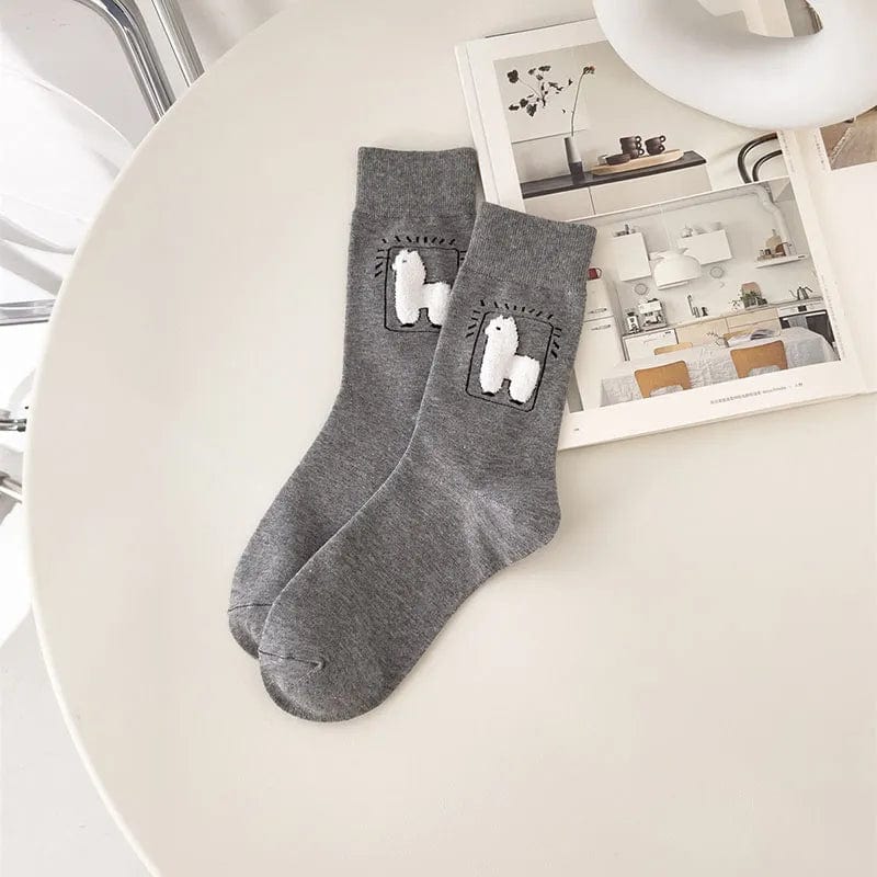 MySocks Chaussettes Gris / Unique Chaussette Alpaga