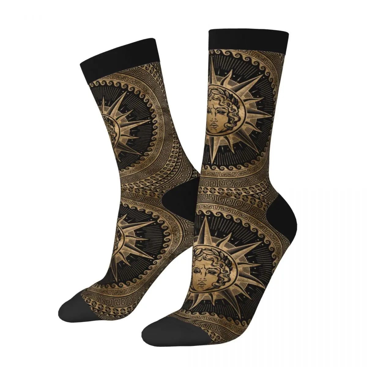 MySocks Chaussettes Noir & Dorée / Unique Chaussette Apollo