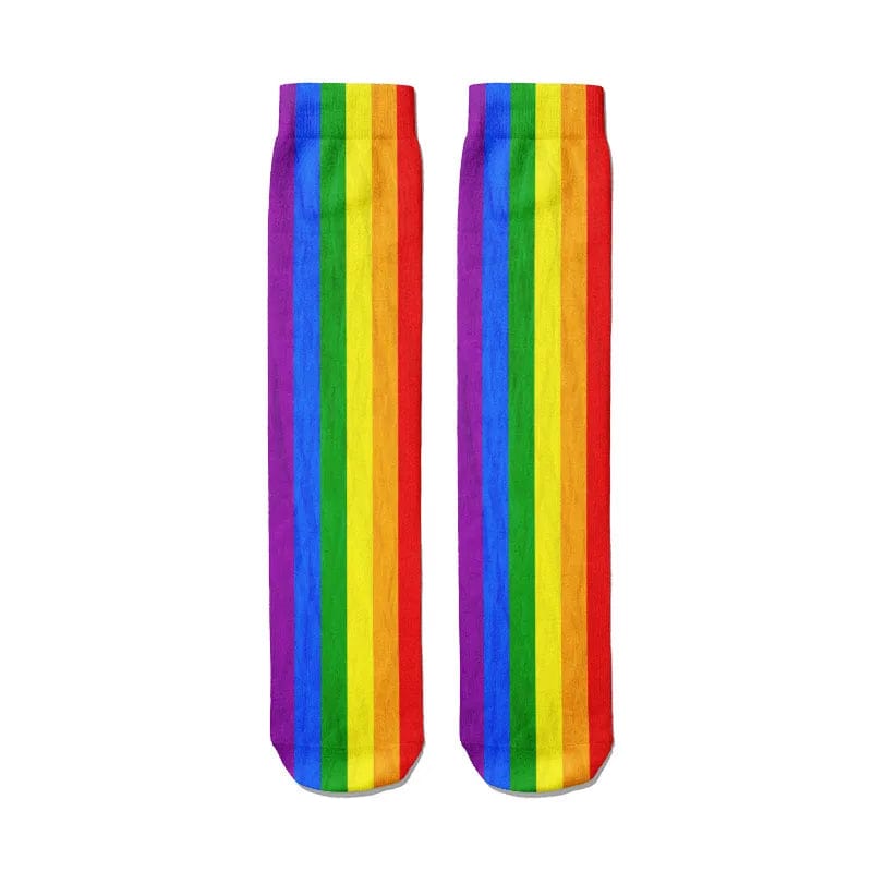 MySocks Chaussettes Verticale / Unique Chaussette Arc-En-Ciel